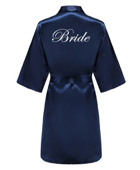 Elegant Satin Silk Robe for Women - Knee-Length, Poplin Fabric