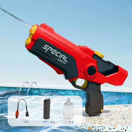 Electric Water Gun &ndash; High Pressure Beach Battle Fun red
