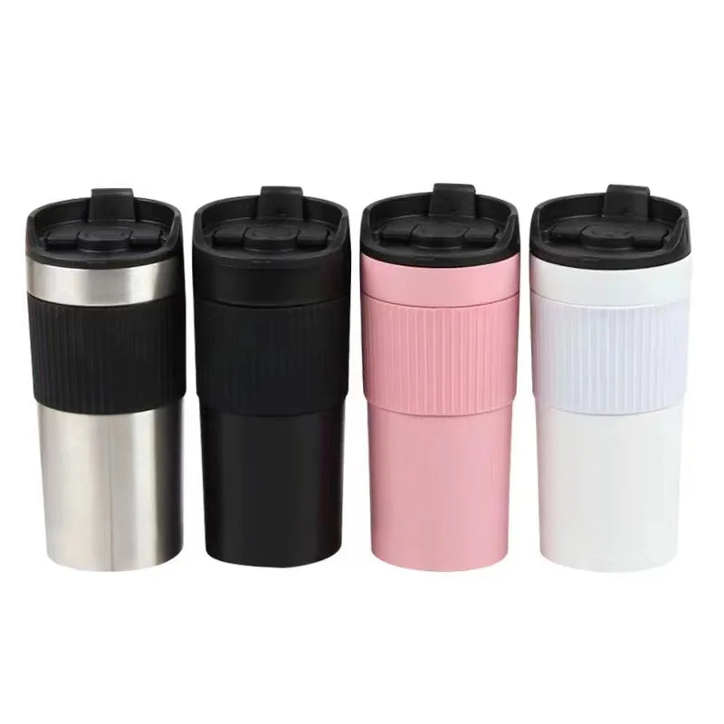 Portable Stainless Steel French Press Bottle for Travel &amp; Outdoor Coffee Brewing