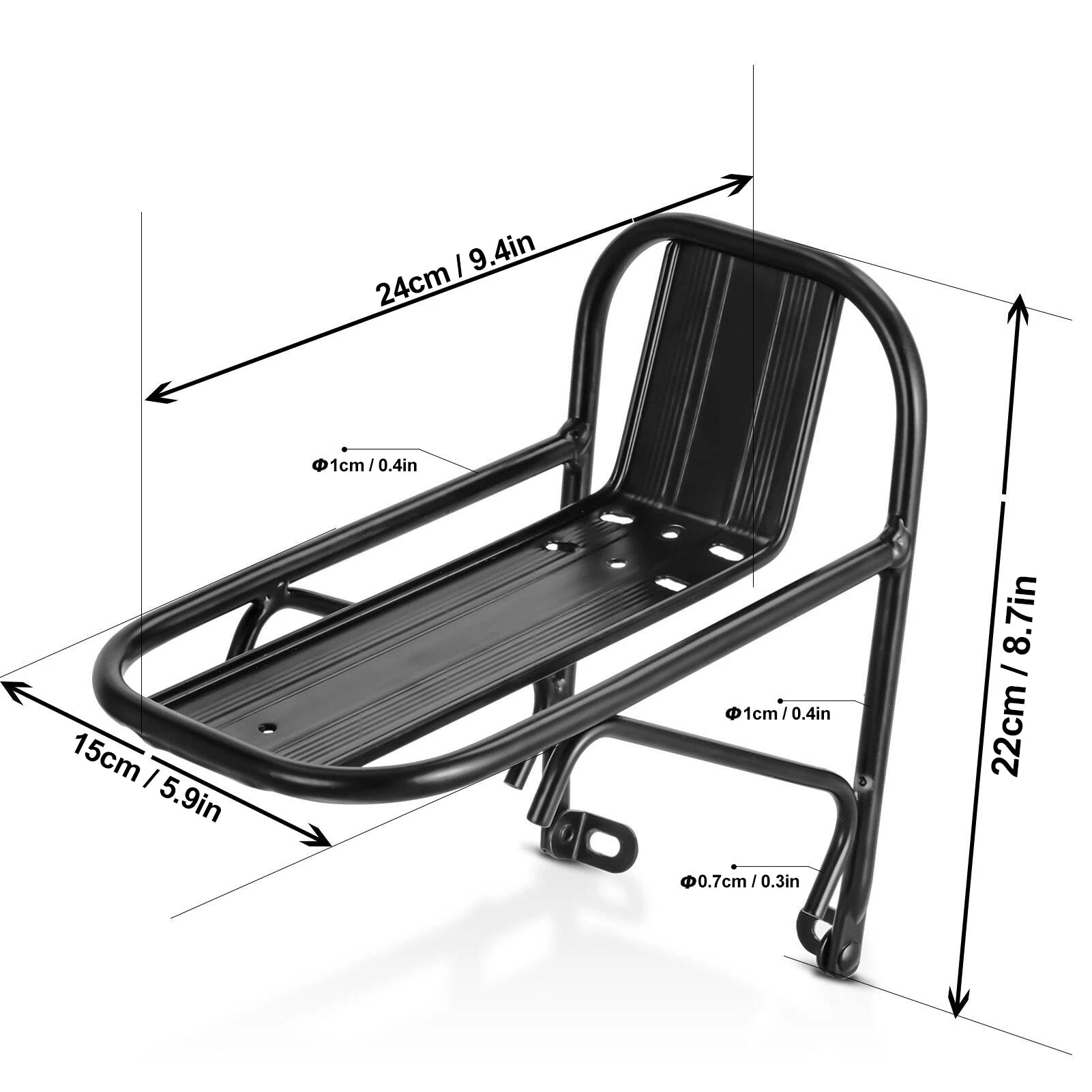 Bicycle Front Rack Aluminum Alloy Carrier - 5kg Capacity