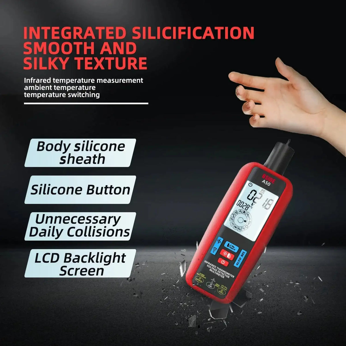 BSIDE A50 Infrared Thermometer Multimeter Rechargeable