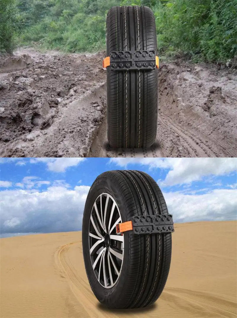 Durable PU Anti-Skid Tire Chain Straps &ndash; All-Season Traction