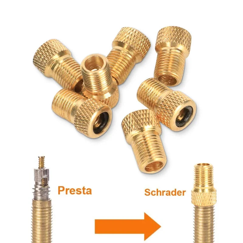 Bicycle Presta To Schrader Adapter &ndash; Lightweight Easy Install Valve Converter