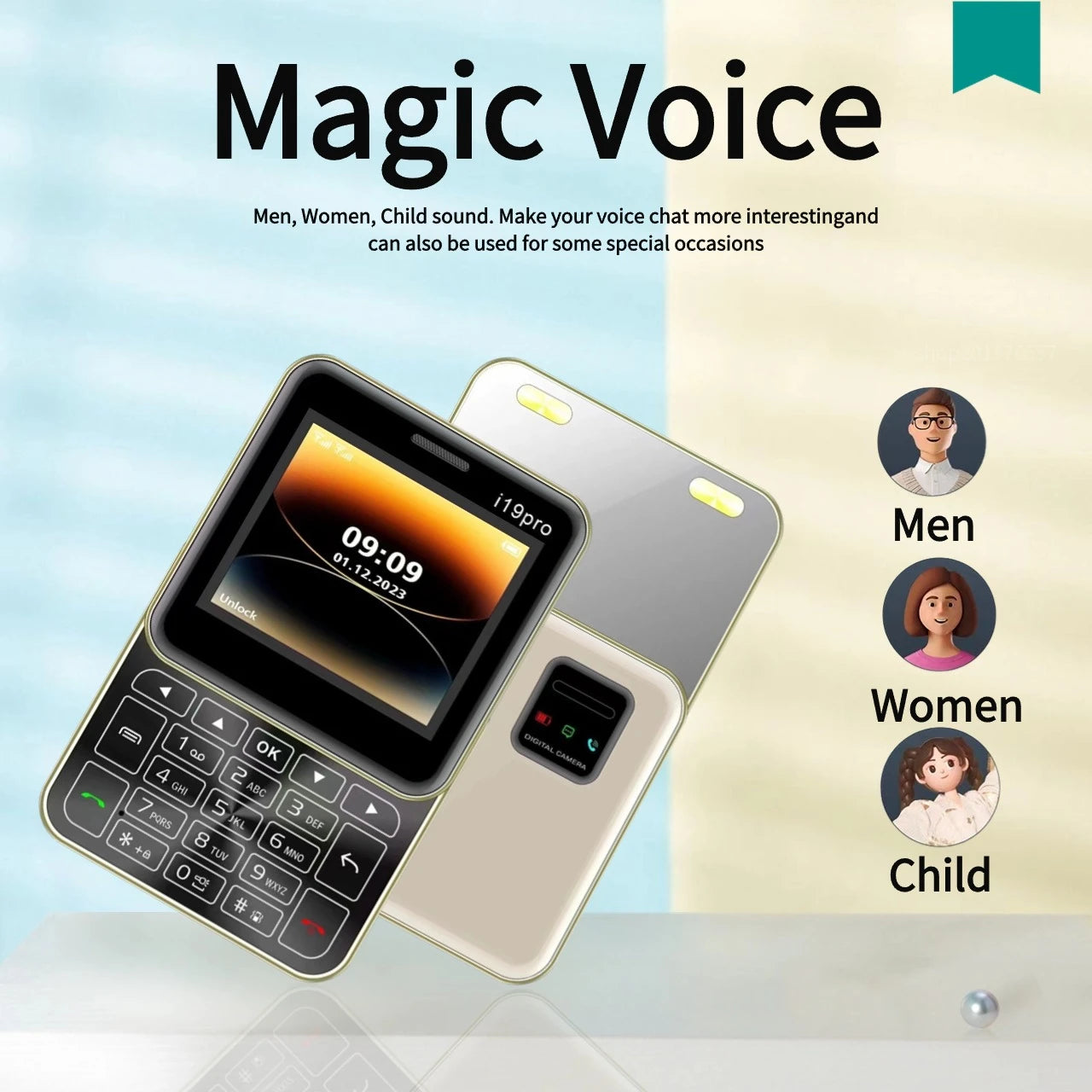 Rotatable Cute Mini Slider Phone &ndash; Two Torch Lights