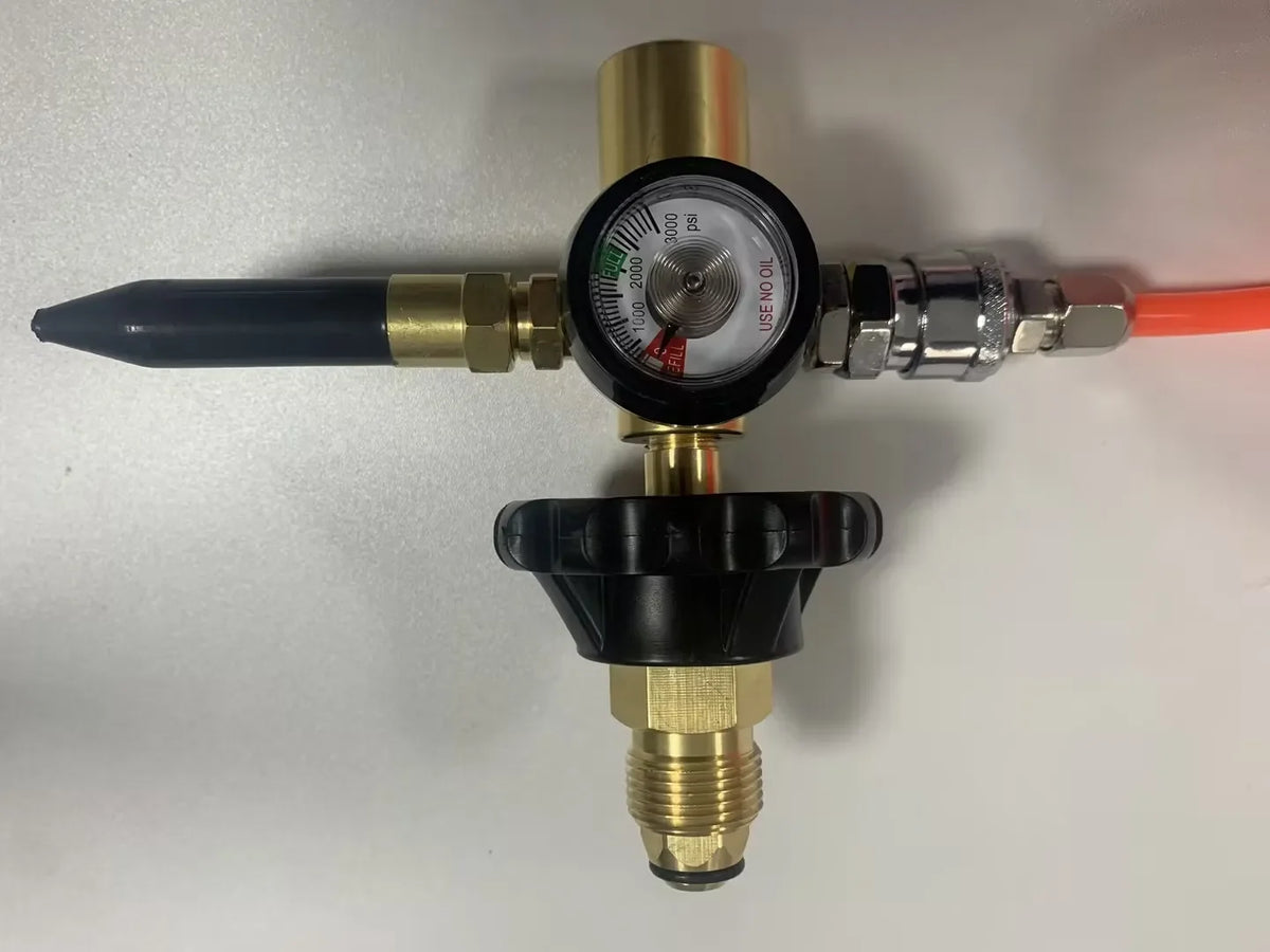 HX0044 All Copper Helium Pressure Reducer - Dual Outlet