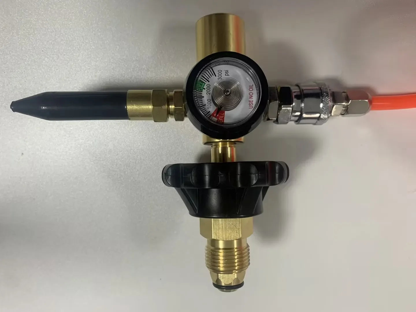 HX0044 All Copper Helium Pressure Reducer - Dual Outlet