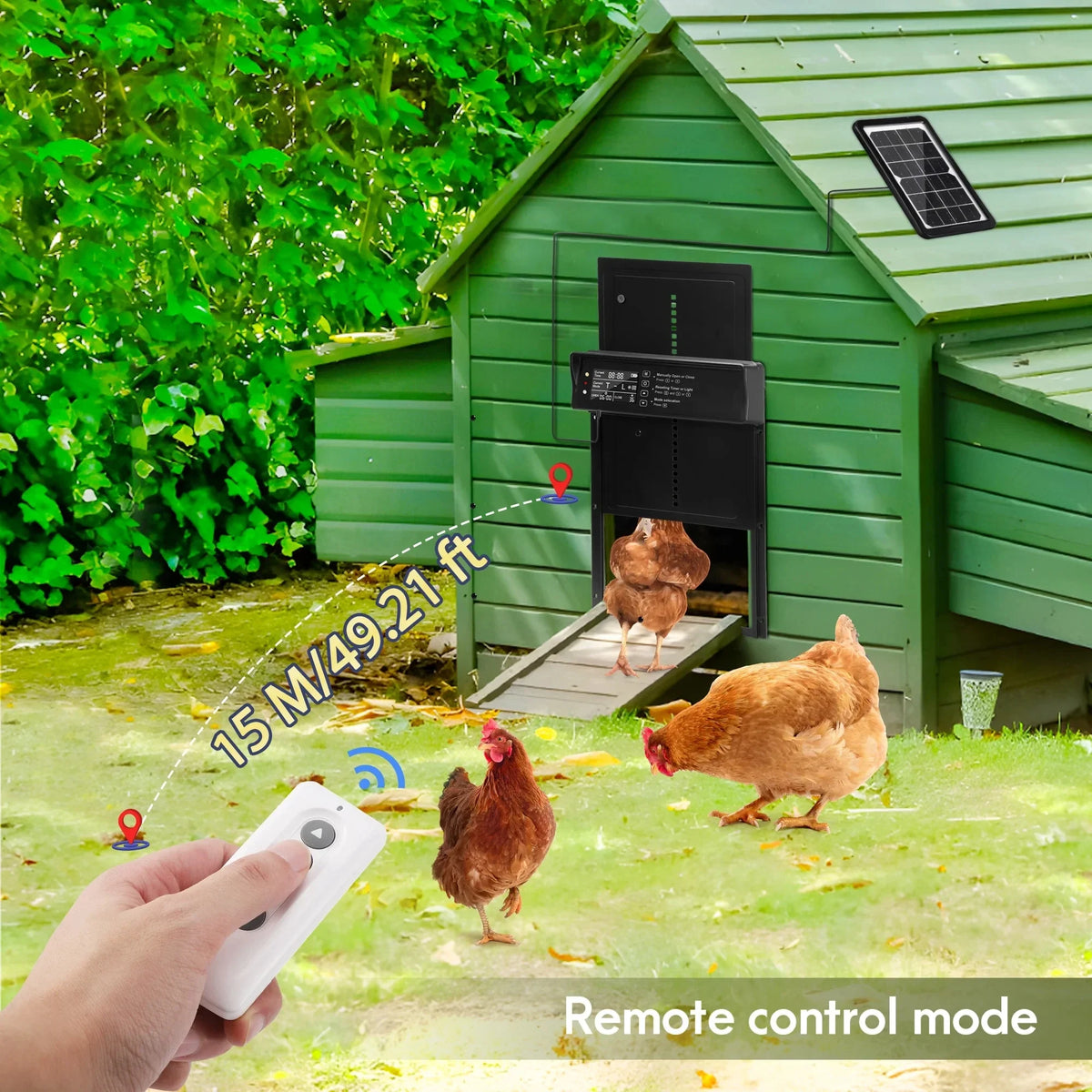 Solar Automatic Chicken Coop Door &ndash; LCD Screen Auto Open