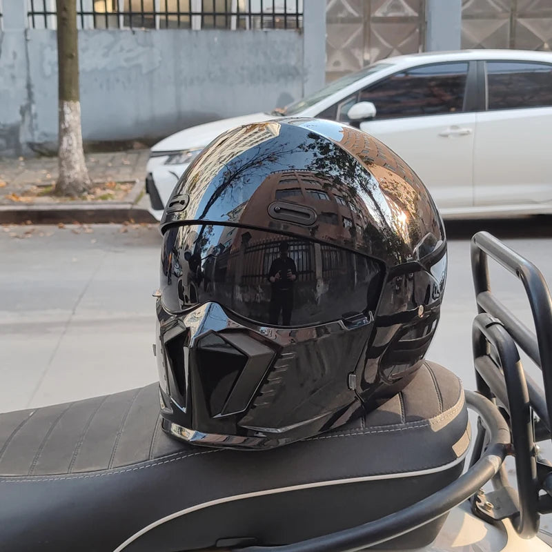 ORZ Motorcycle Retro Helmet &ndash; Bluetooth Slot Ready