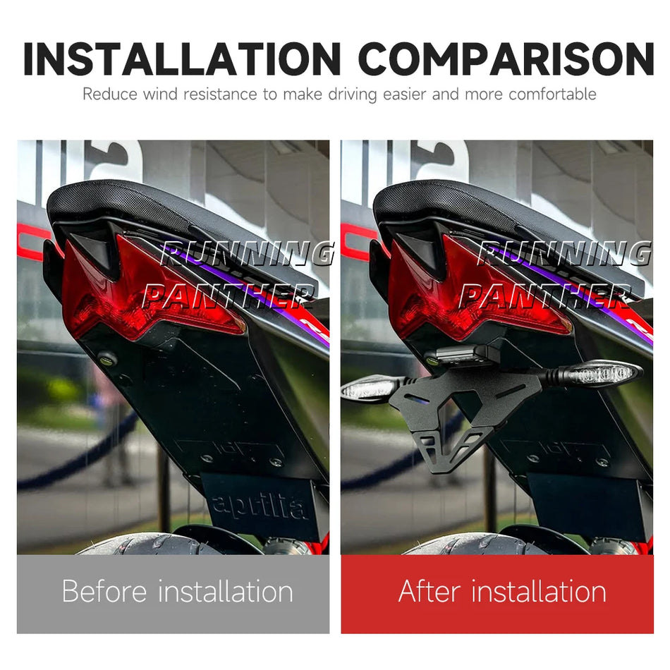 Aizmugurējā īsā astes numura plāksnes turētājs Aprilia RS457