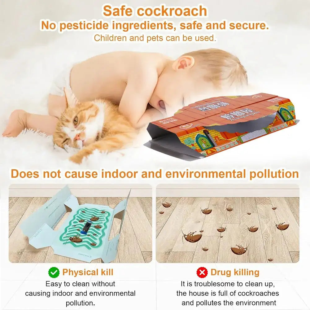 10 Pack Roach Killer Glue Traps For Indoor Pest Control