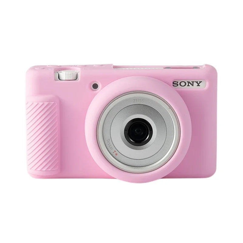 Silicone Armor Skin Camera Case for Sony ZV-1F ZV1F ZV-1M2 ZV1M2 - Durable Protection Pink