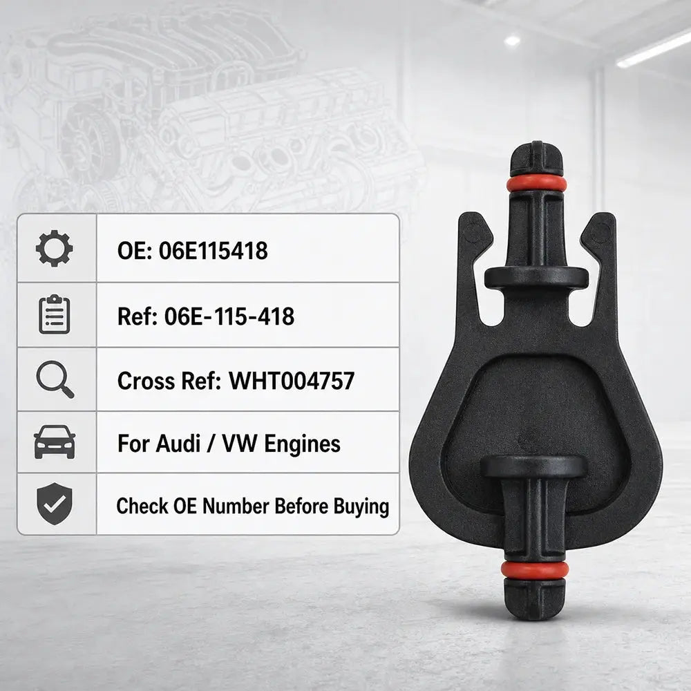 Engine Oil Dipstick Tube Cap Plastic for Audi A4 A5 A6 Q5 06E115418 by InterCyprus Trading Ltd