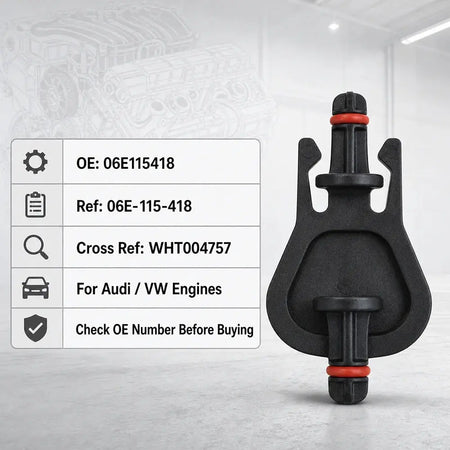 Engine Oil Dipstick Tube Cap Plastic for Audi A4 A5 A6 Q5 06E115418 by InterCyprus Trading Ltd