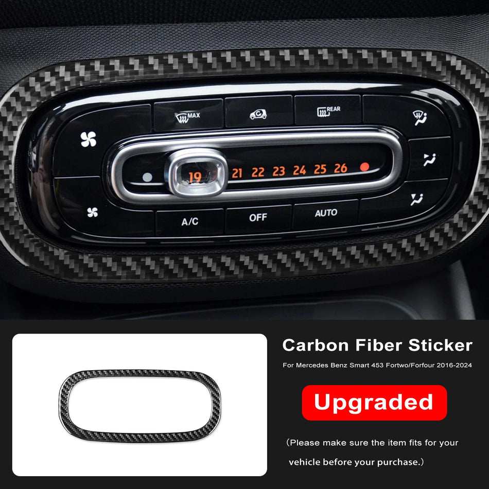 Rivestimento in fibra di carbonio morbida per console centrale per Smart Fortwo Forfour