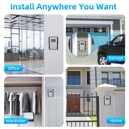 New Key Box 4-Digit Password Safe &ndash; Waterproof Wall Mounted