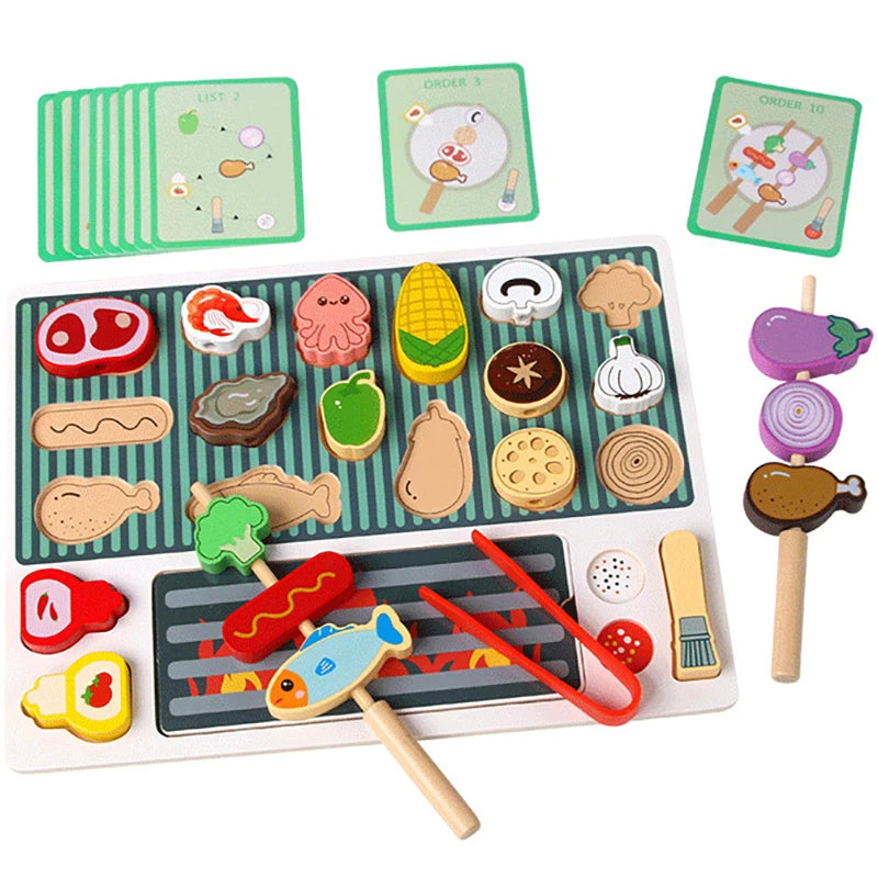 Brozebra BZS00515 Barbecue Kitchen Toys - Wooden Play Set BZS00515