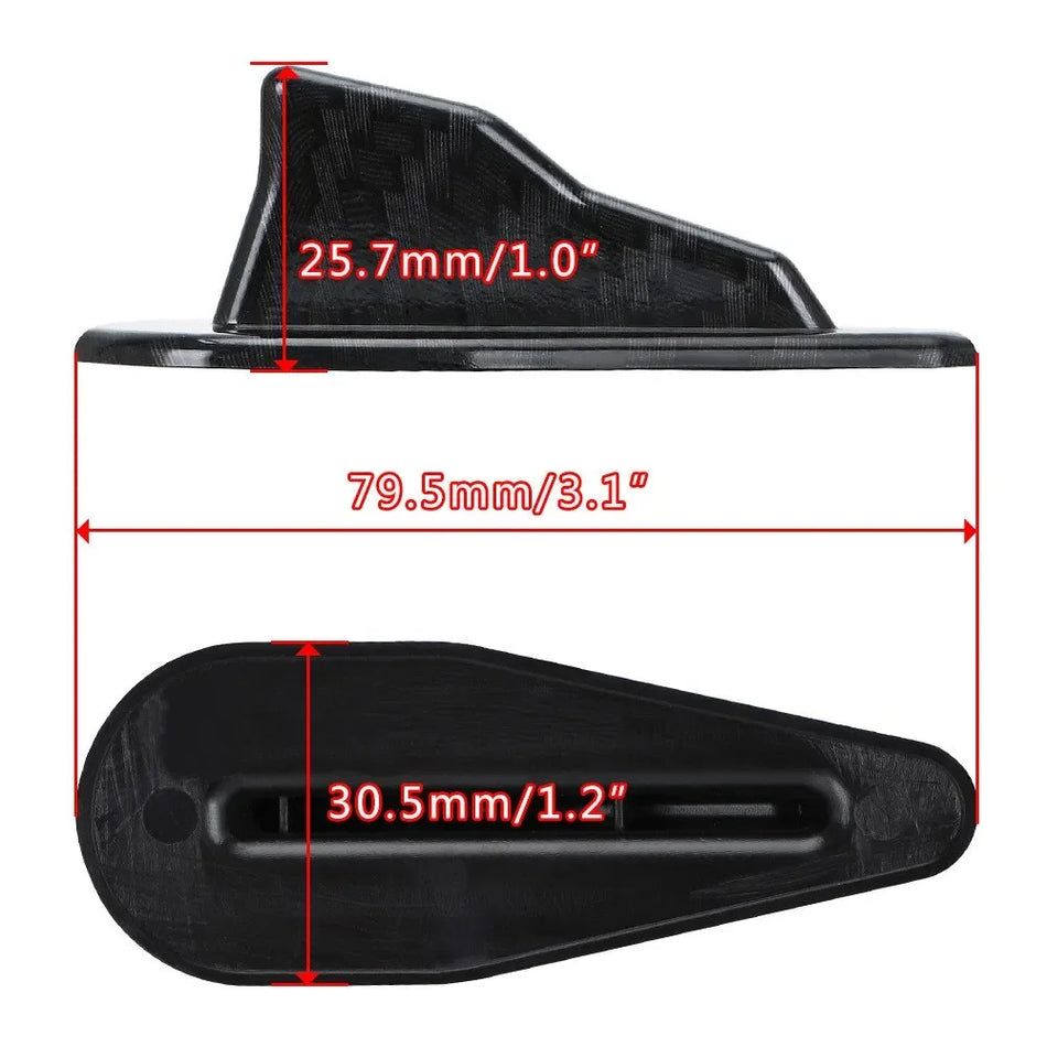 Univerzální černá EVO-stylová střešní žraločí ploutev spoiler kit ABS