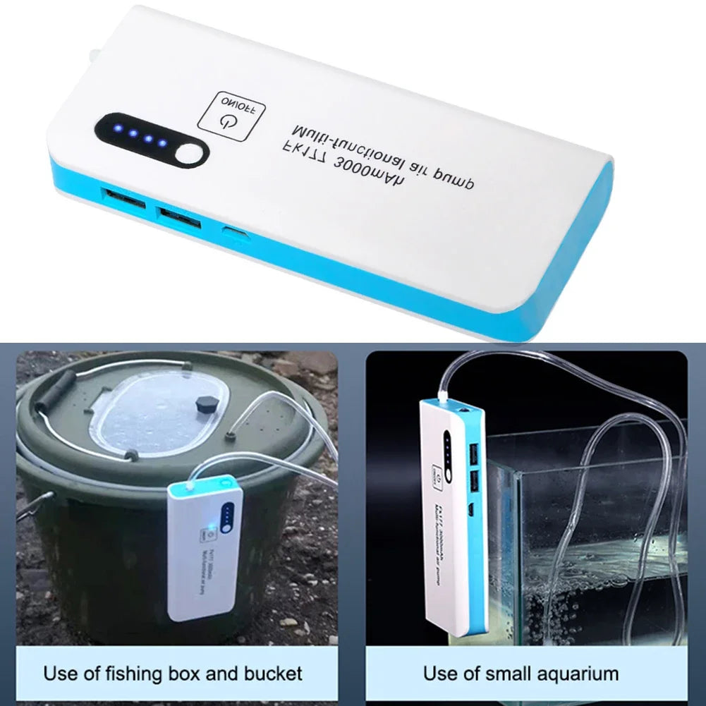 3000mAh USB Oxygen Air Pump &ndash; Portable Aquarium Aerator