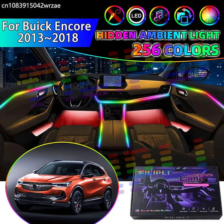 For Buick Encore 2020 2021 2022 MK2 RGB Car Interior Ambient Lights Strips Breathing Lighting Kit App Control LED strips Auto by InterCyprus Trading Ltd