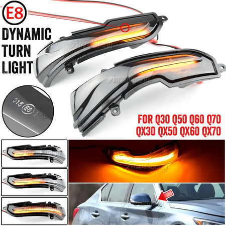 LED Side Mirror Turn Signal Light for Infiniti Q30 Q50 Q60 Q70 QX30 QX50 by InterCyprus Trading Ltd