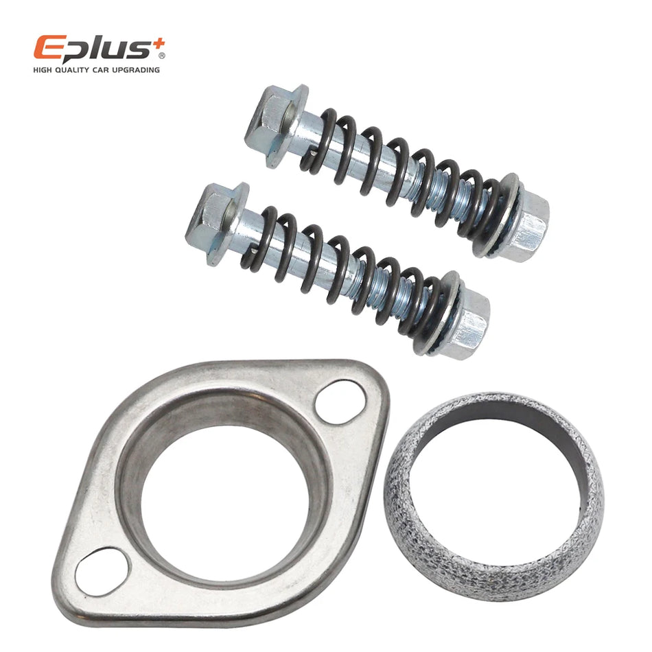 Universal Diamond-Shape Exhaust Flange Kit, 304 Stainless Steel, 51/63/76mm