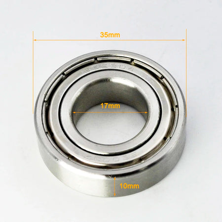 304 Stainless Steel Ball Bearings &ndash; Food Grade Non Magnetic 6003ZZ 17x35x10mm / CHINA / 2Pcs