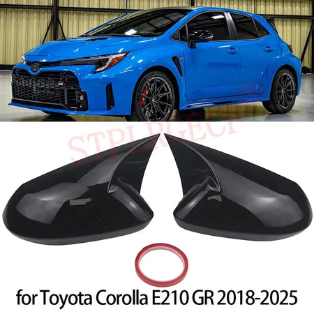 For Toyota Corolla E210 GR 2018-2023 2024 2025 Rearview Side Wing Mirror Cover Cap Glossy Black Add-on M Style Shell by InterCyprus Trading Ltd