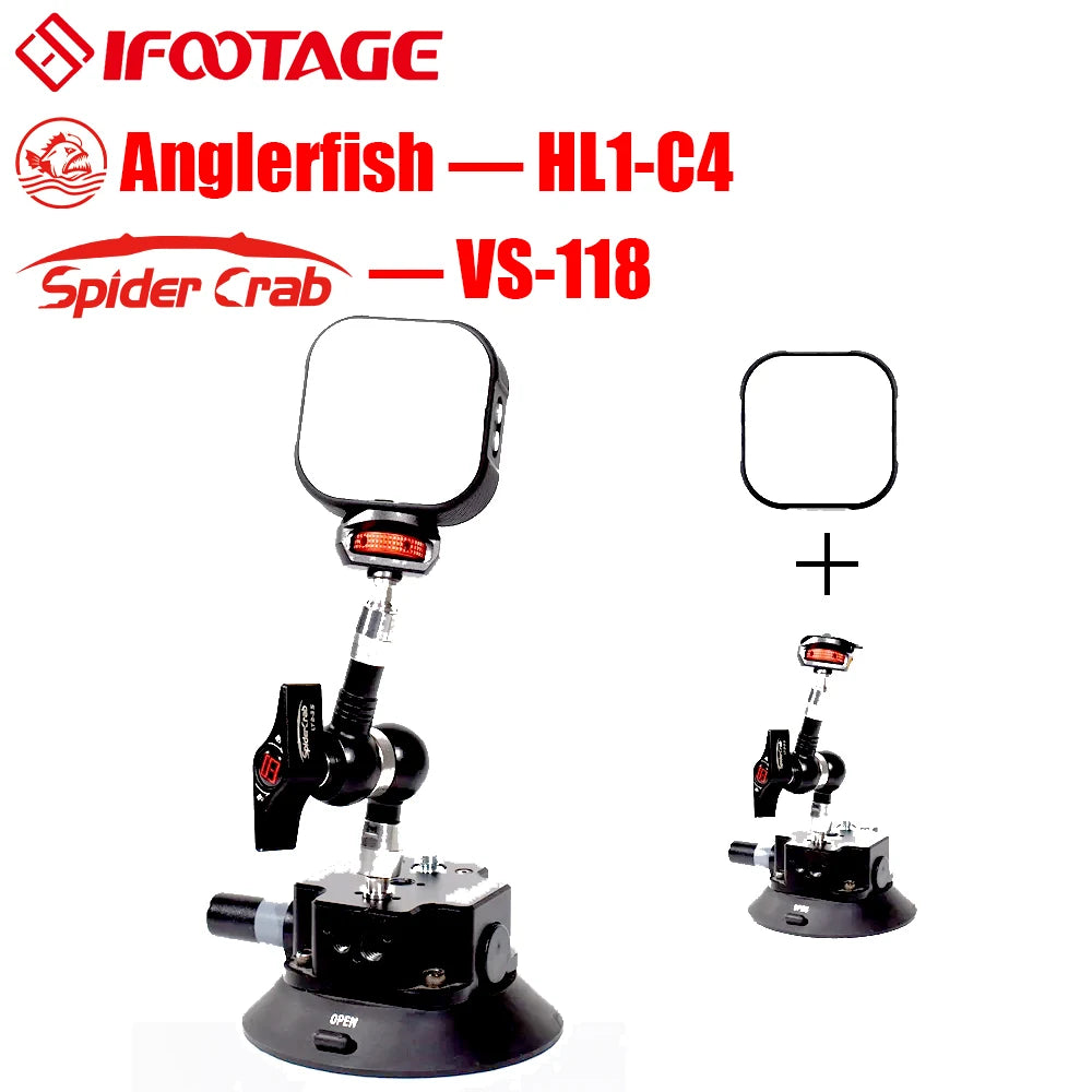 IFOOTAGE Adjustable Pocket Lights - Bi-Color 3200K-5600K HL1-C4 add VS-118