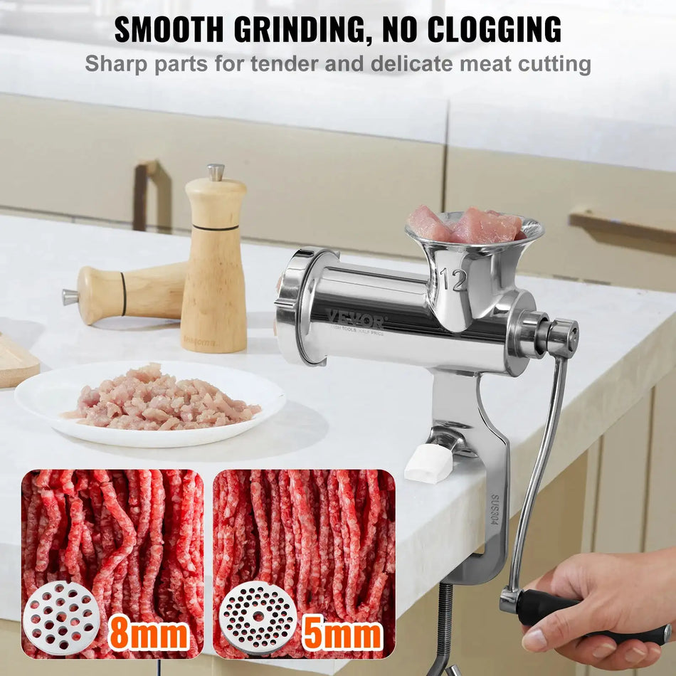 304 Stainless Manual Meat Grinder Table Clamp