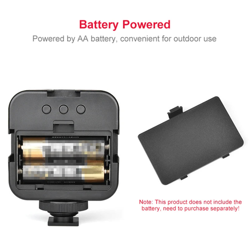 6500K LED Video Light Rechargeable Fill Lamp Battery verision