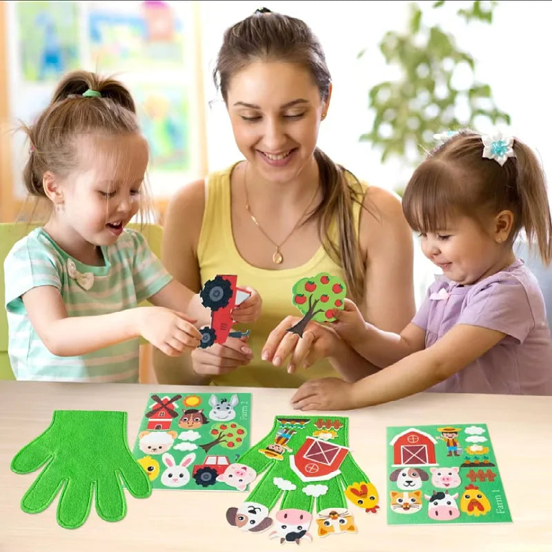 ATS30537 Hand Puppets Set &ndash; Montessori Storytelling Tool