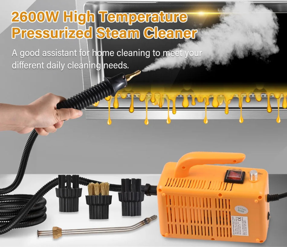 2600W Portable High Temp Steam Cleaner for Home &amp; Car