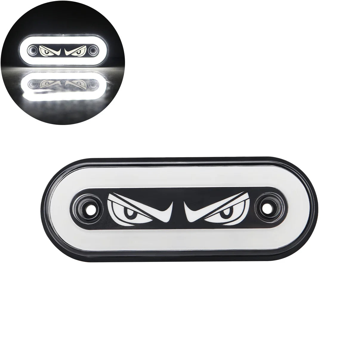 Devil's Eye Truck Edge Light &ndash; Super Bright LED Signal for Trailers white / 2pcs