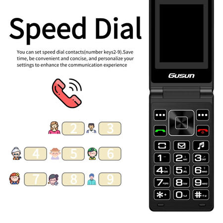 2G GSM Cheap Flip Push-Button Phone For Elderly &ndash; Loud Voice