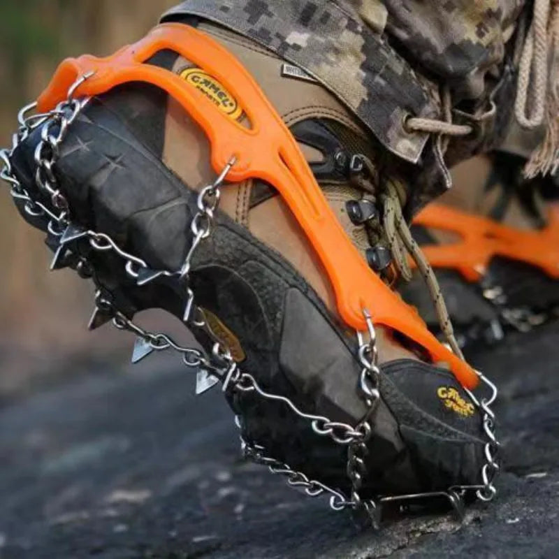 DKSTINYE Outdoor Winter Crampons - Anti-Slip Snow Spikes for Hiking and Climbing
