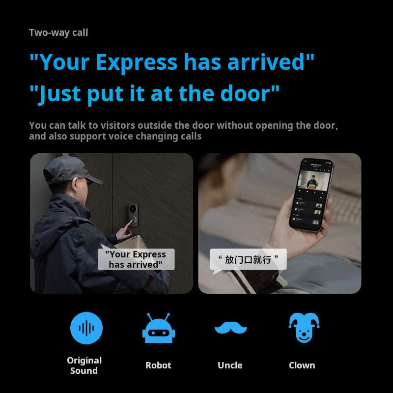 Aqara inteligentný video zvonček G4 1080P HD WiFi podporuje Homekit