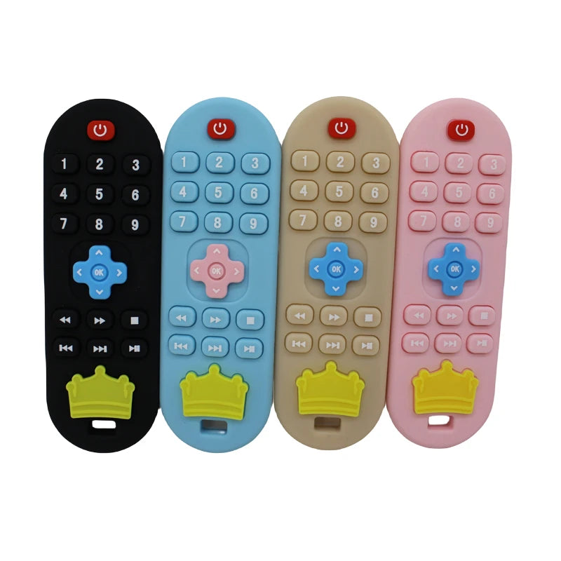 Silicone Remote Control Teether &ndash; Soothing Cognitive Teething Toy 4pcs