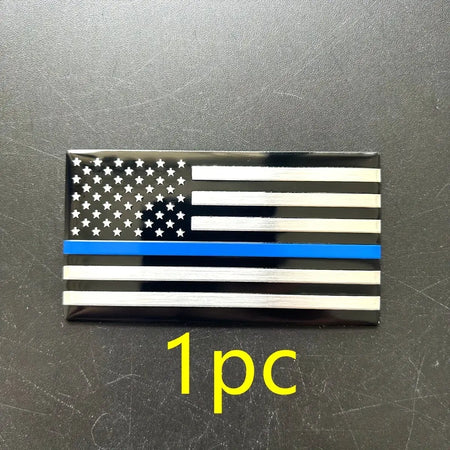 Durable Aluminum American Flag Car Badge Sticker Universal by InterCyprus Trading Ltd