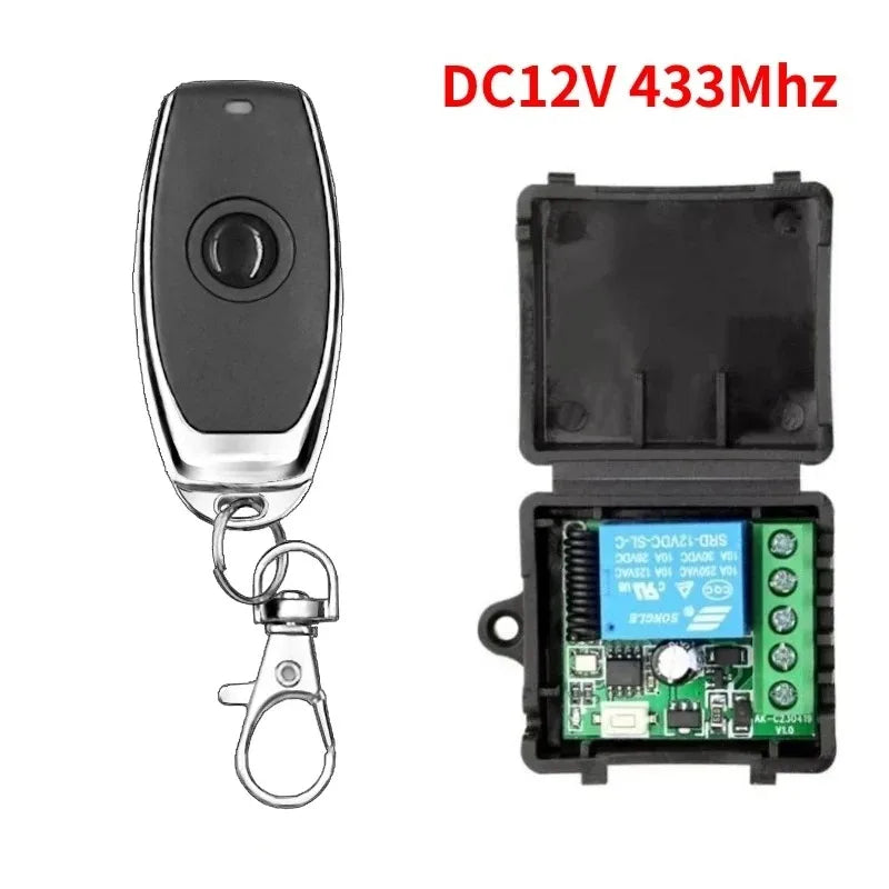 433MHz Wireless Remote Control Switch for DC 12V Electromagnetic Lock and Automation 1 Receiver 1 Remote