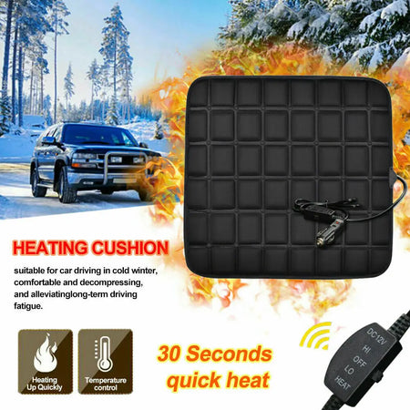 Universal 12V Heated Seat Cushion Cover for Cold Weather Comfort