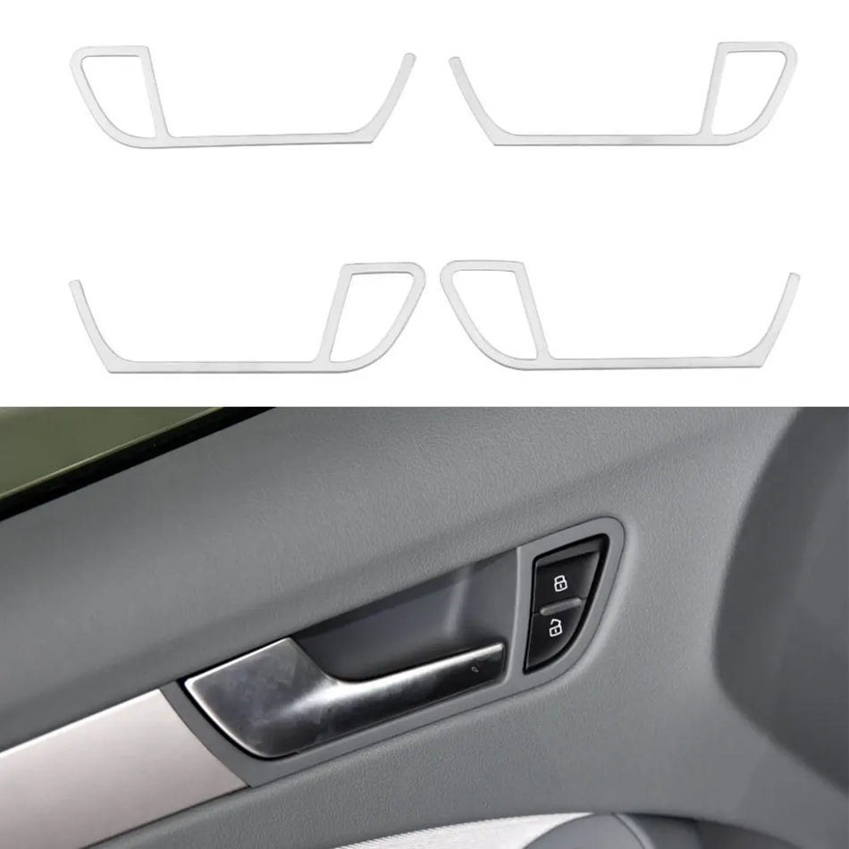 Pegatina de manija de puerta Audi A4 B8/A5/Q5 - Acero inoxidable plateado