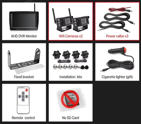7 Inch AHD DVR Monitor Wireless Backup Camera With Night Vision For Trucks by InterCyprus Trading Ltd