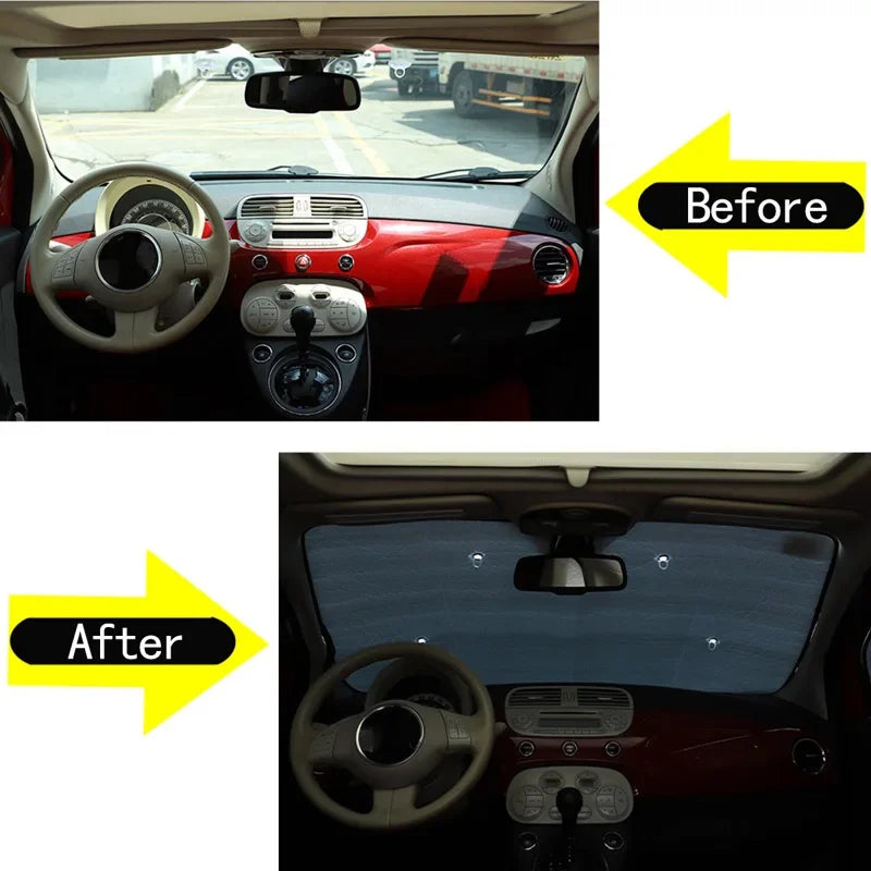 Cinta plateada de papel de aluminio para parabrisas Fiat 500 2010-2025