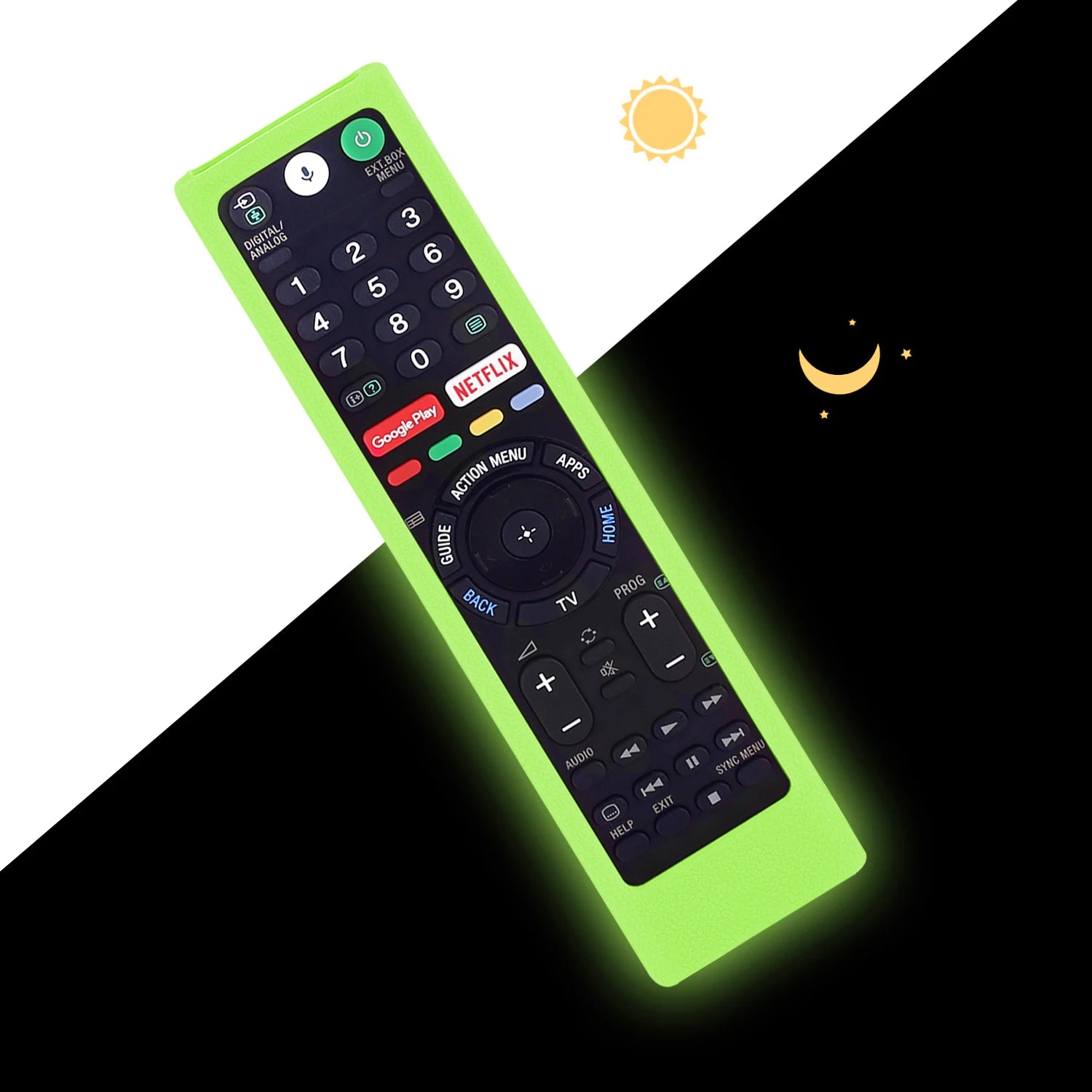 Silicone TV Remote Covers for Sony - Shockproof &amp; Luminous Light Green / CHINA