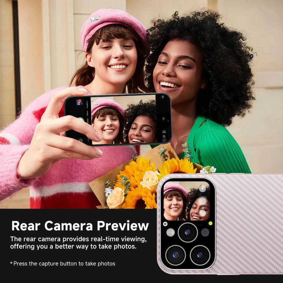 Touch Window iPhone Case with Selfie Preview Photo Video Wallpaper Gift