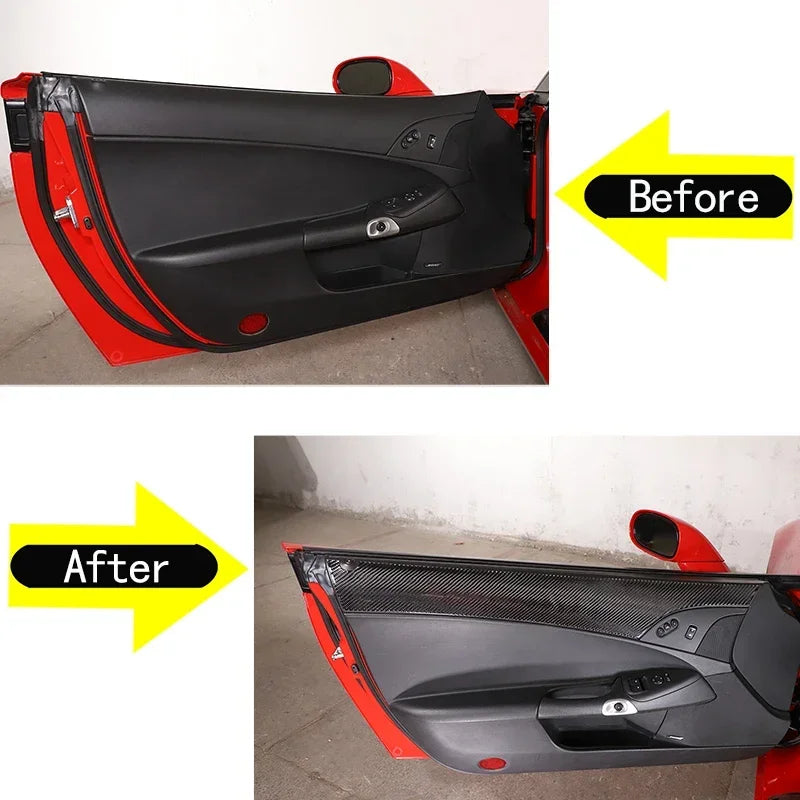 Наклейка на край окна двери из углеродного волокна Chevrolet Corvette C6