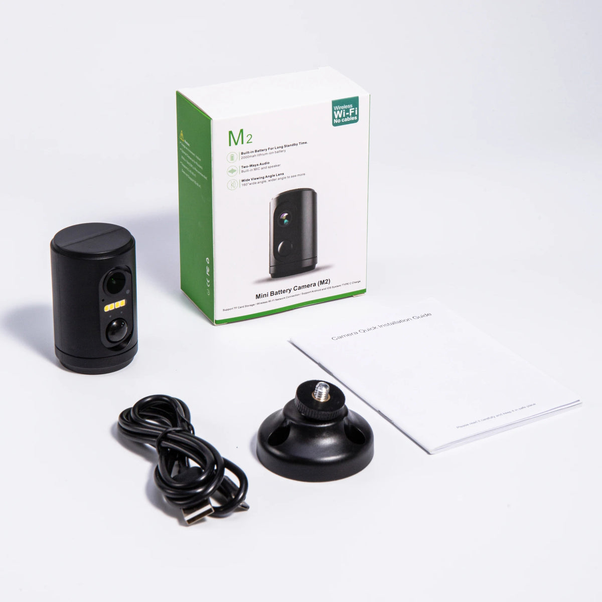 EYIZCO M2 Mini Battery Camera &ndash; Wireless HD Video with PIR Motion Detection