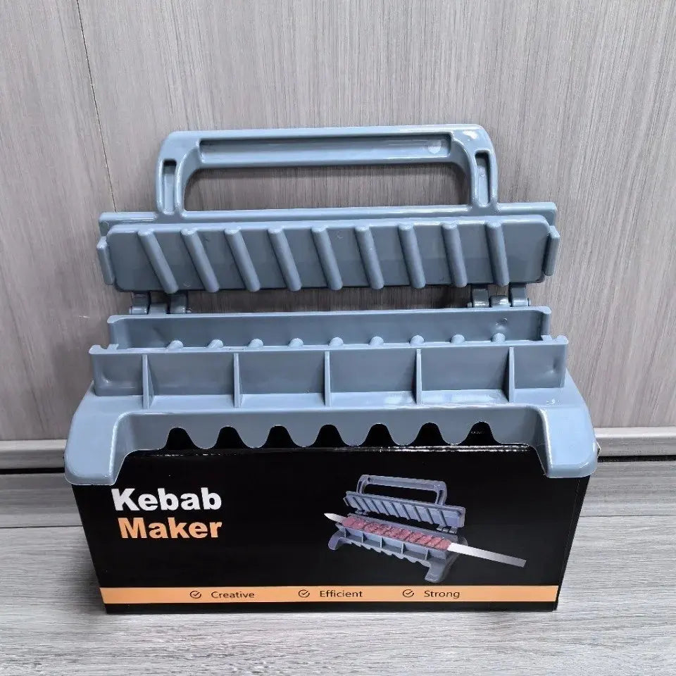 Manual Kebab Maker with Reusable 2.3cm Steel Skewers for Perfect Outdoor Grilling kebab maker-D