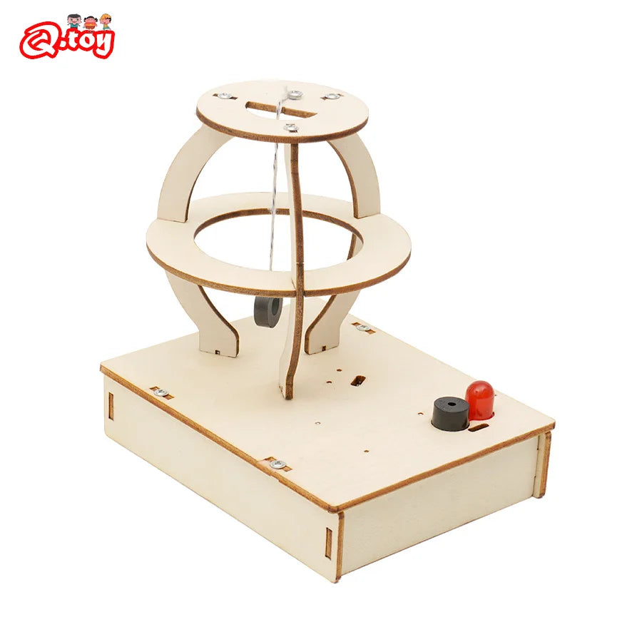 Kit STEM DIY Alarm Cutremur Jucărie Educațională Din Lemn