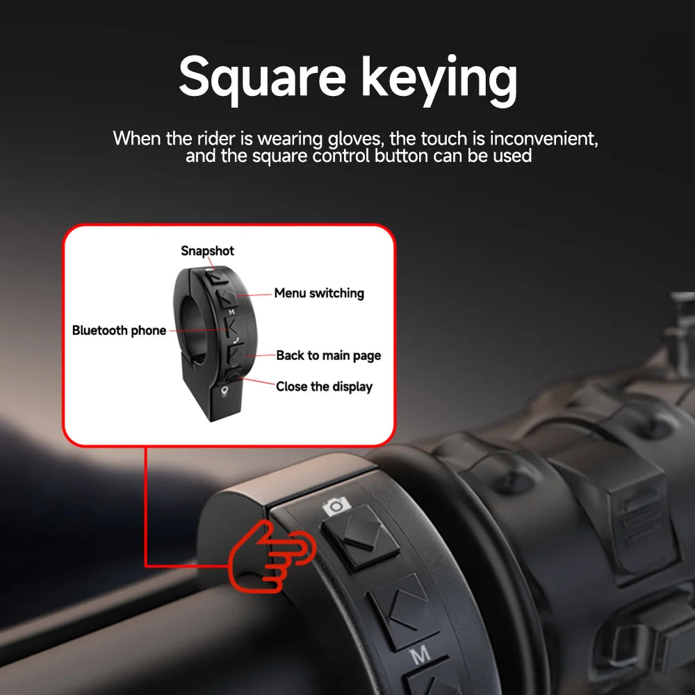 JIUYIN 7 Inch Motorcycle Multimedia Player &ndash; 2K HD Waterproof GPS Navigation